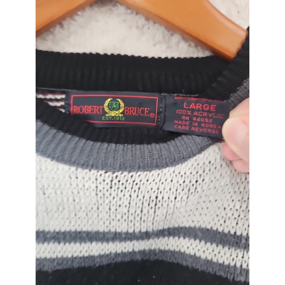 80's Vintage Robert Bruce Large Pullover embroidered golf Themed Rare Find - Picture 3 of 9